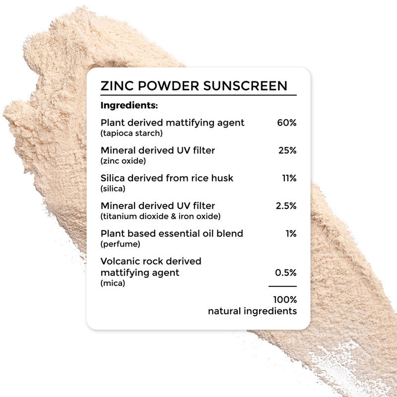 Zinc Powder Sunscreen | SPF50 + | Ultra Mattifying | 15 g