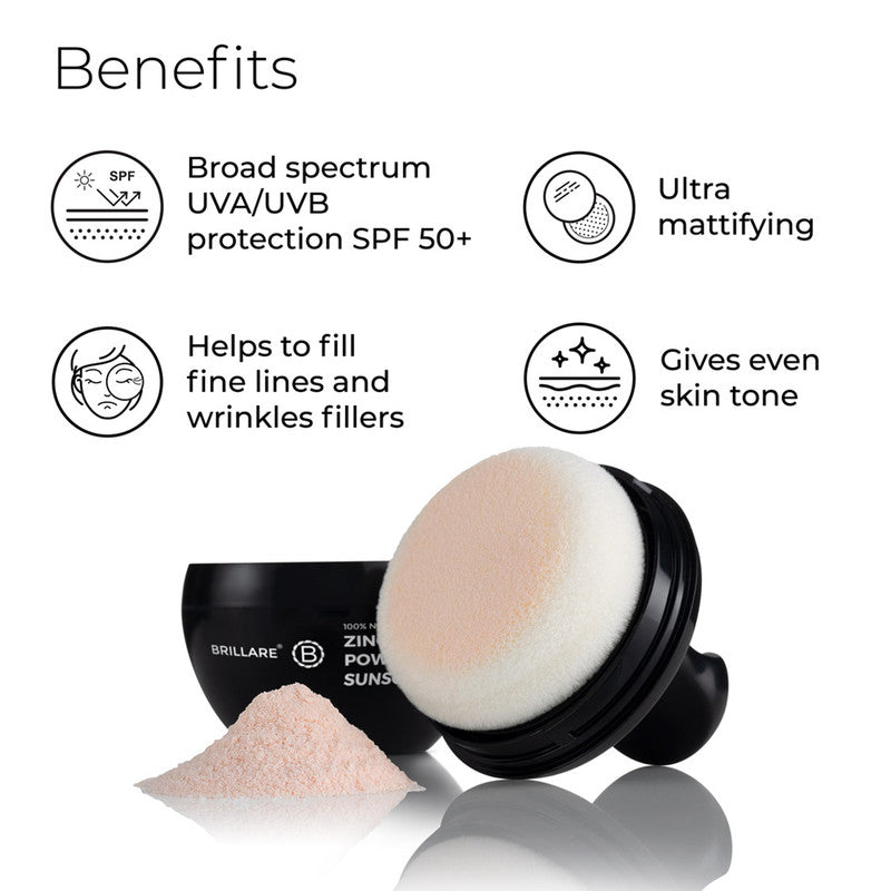 Zinc Powder Sunscreen | SPF50 + | Ultra Mattifying | 15 g