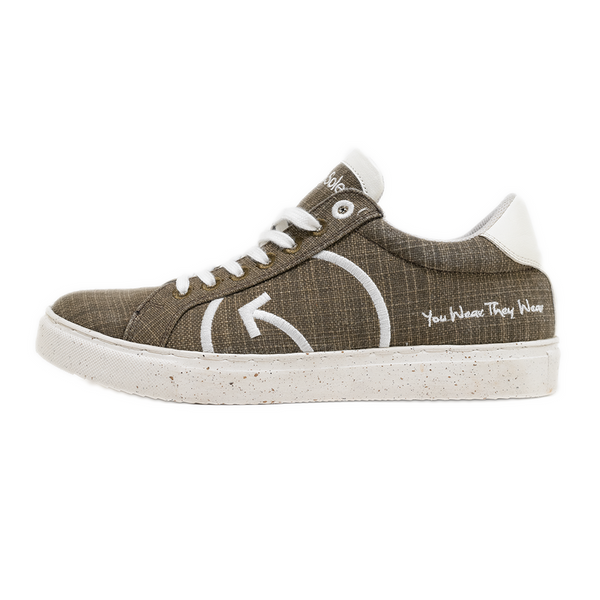 Organic Canvas Sneakers for Men | Dark Beige