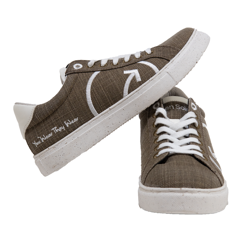 Organic Canvas Sneakers for Men | Dark Beige