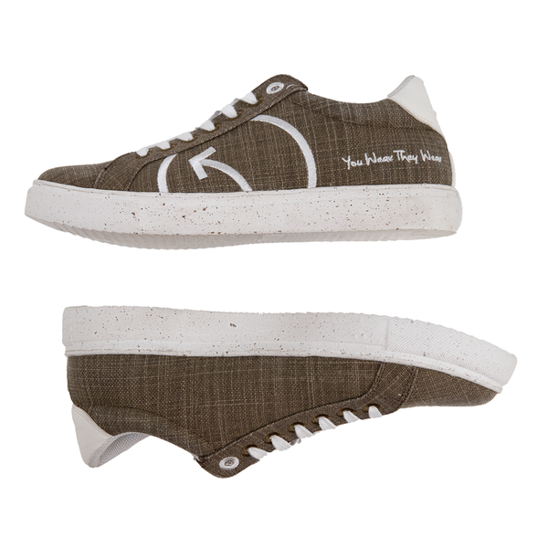 Organic Canvas Sneakers for Men | Dark Beige