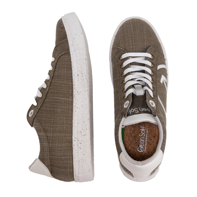 Organic Canvas Sneakers for Men | Dark Beige