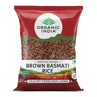 Organic India | Brown Basmati Rice| High in Fibre | 1 Kg