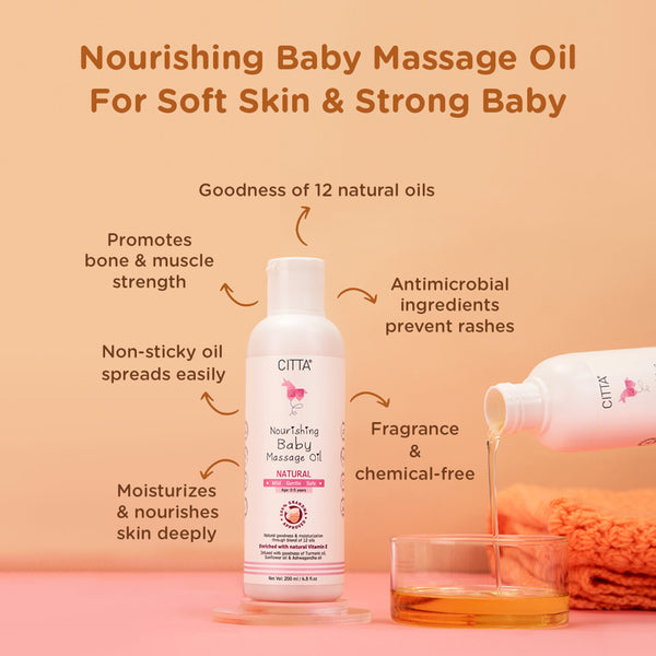 Baby Massage Oil | Skin Nourishment | Dermatologist Tested | 200 ml