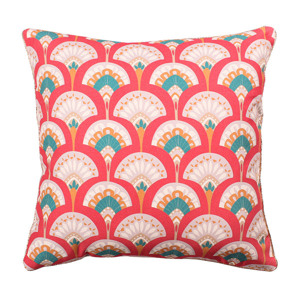 Cotton Cushion Covers | Printed | Magenta | Set of 2