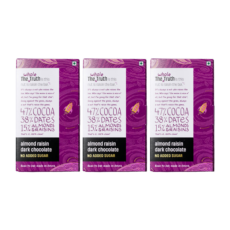 Almond Raisin Dark Chocolate | Pack of 2