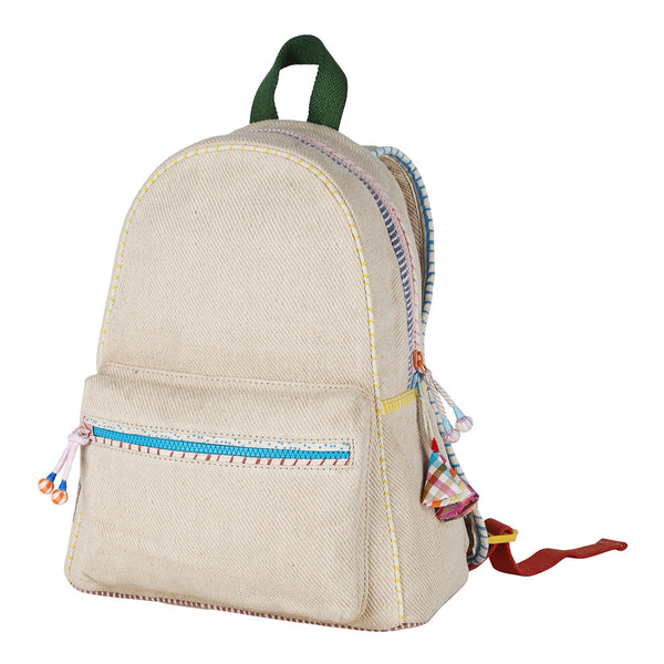 Handwoven Denim Bag for Kids | Off-White