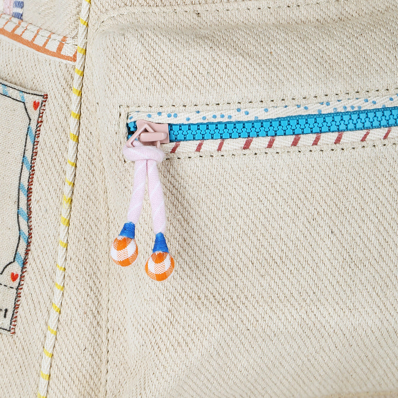 Handwoven Denim Bag for Kids | Off-White