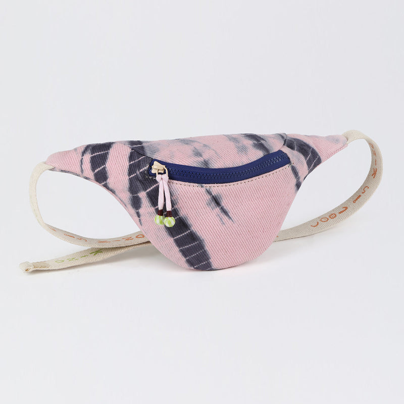 Handwoven Denim Fannypack for Kids | Tie-Dye | Pink & Blue | 1 L