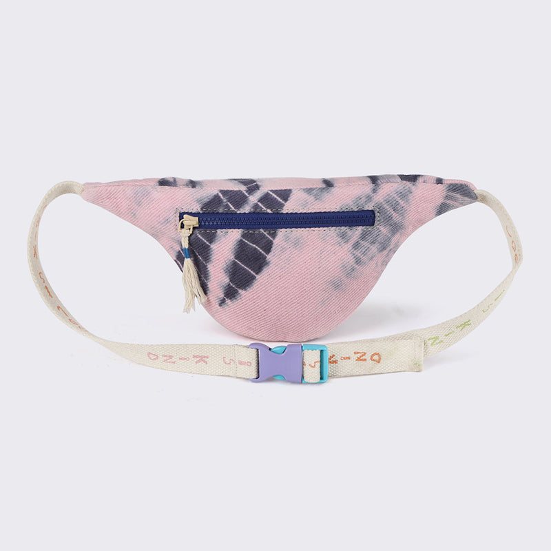 Handwoven Denim Fannypack for Kids | Tie-Dye | Pink & Blue | 1 L