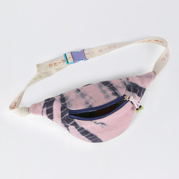 Handwoven Denim Fannypack for Kids | Tie-Dye | Pink & Blue | 1 L