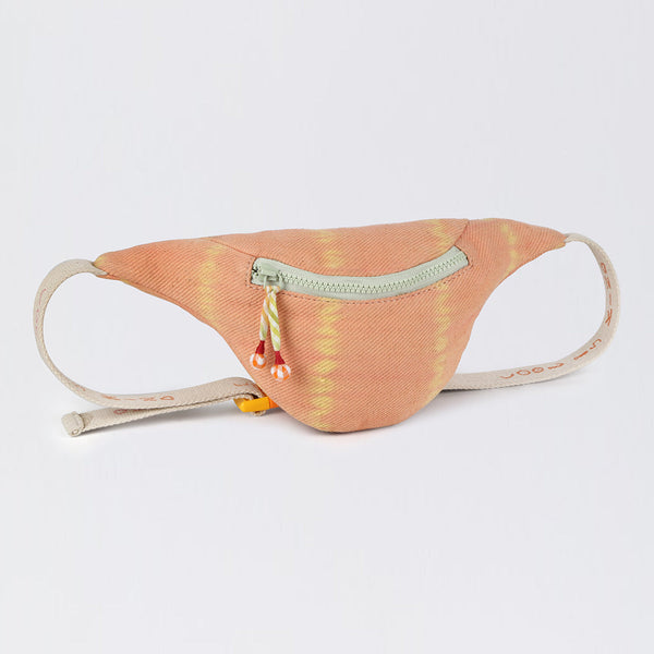 Handwoven Denim Kids Waist Bag | Tie-Dye | Orange & Yellow | 1 L