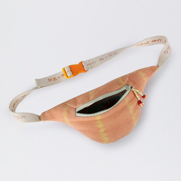 Handwoven Denim Kids Waist Bag | Tie-Dye | Orange & Yellow | 1 L