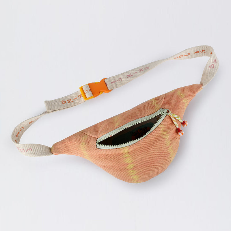 Handwoven Denim Kids Waist Bag | Tie-Dye | Orange & Yellow | 1 L