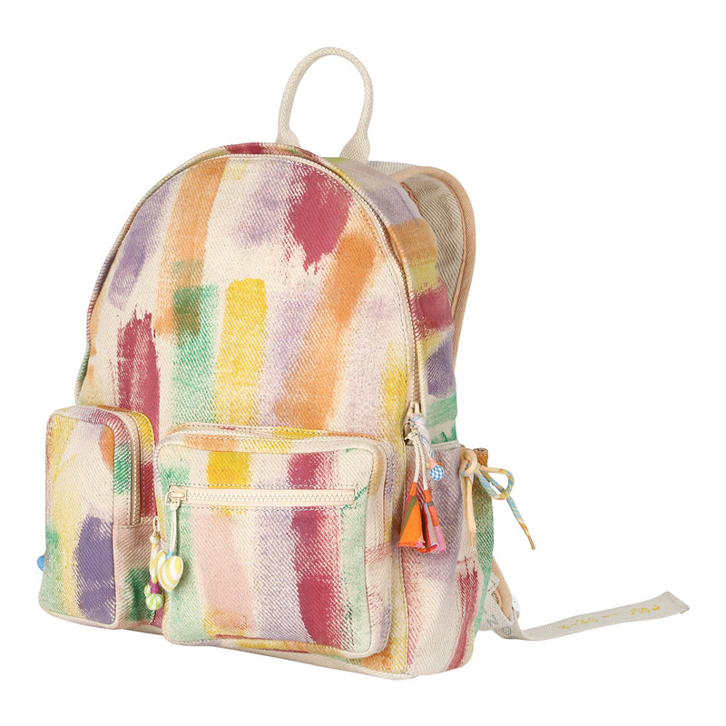 Handwoven Denim Backpack for Kids | Tie-Dye | Multicolour | 5 L