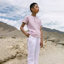 Linen Shirt for Boys | Half Sleeves | Pink