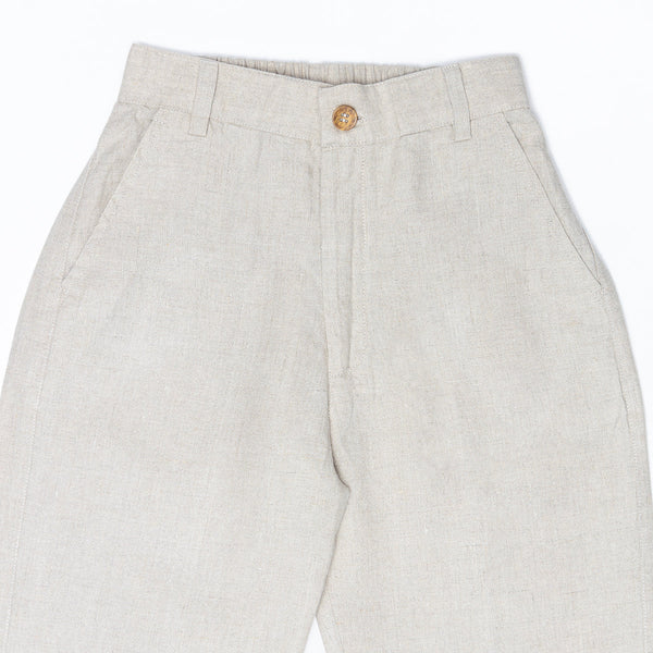 Linen Boys Pants | Straight Fit | Cookie & Cream