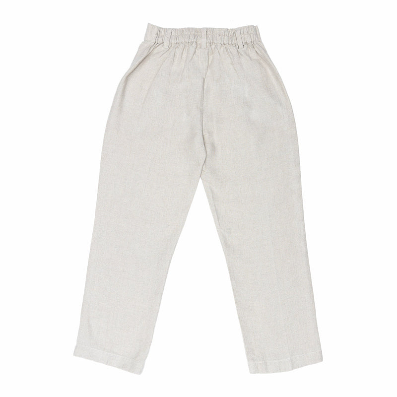 Linen Boys Pants | Straight Fit | Cookie & Cream