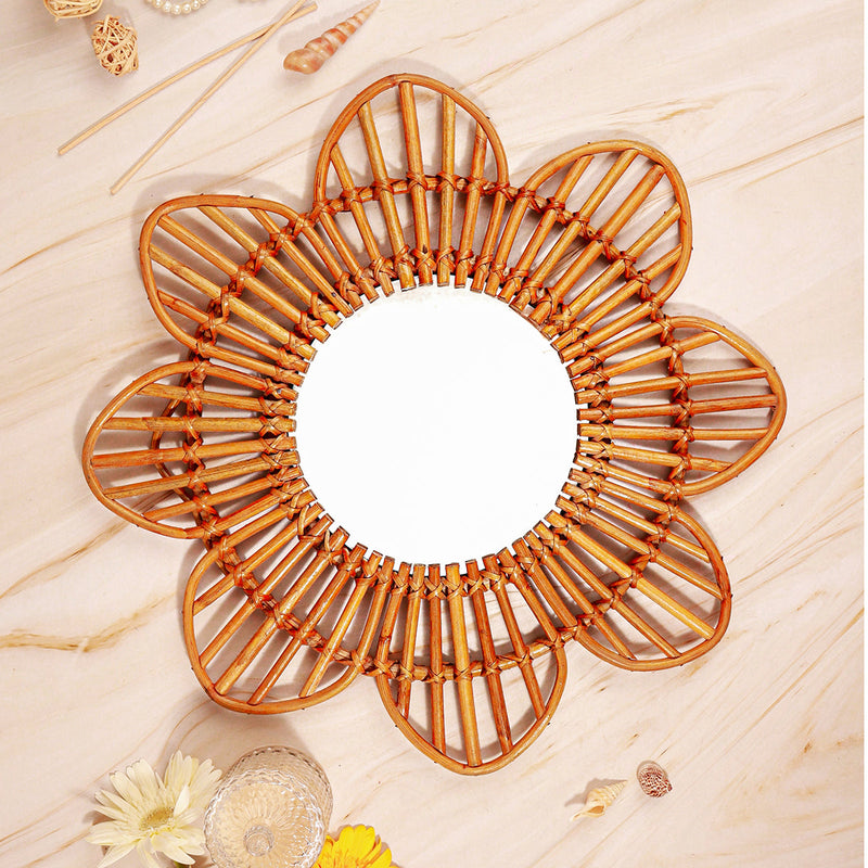 Decorative Wall Mirror | Ochre Yellow | 43 cm