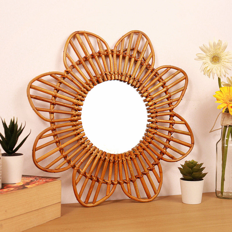 Decorative Wall Mirror | Ochre Yellow | 43 cm