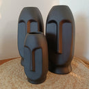 Ceramic Face Vase | Black