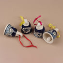 Wall Decor Items | Ceramic Hanging Bells | Multicolour | 6 Pcs