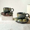 Ceramic Cup and Saucer | Glazed Green | 220 ml