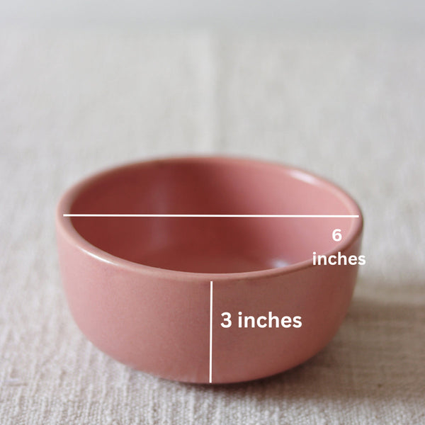 Ceramic Salad Bowl | Dusty Pink | 600 ml