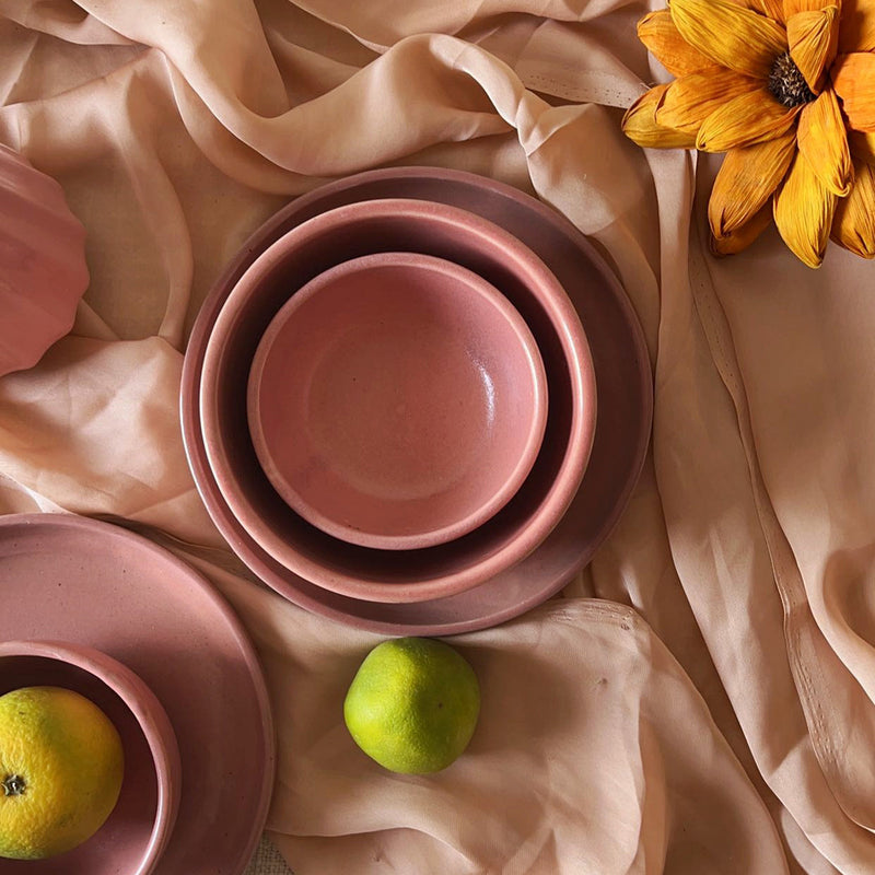 Ceramic Salad Bowl | Dusty Pink | 600 ml