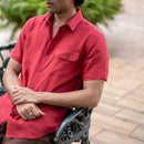 Linen Shirt for Men | Indian Red