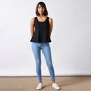 Cotton Flared Top for Women | Sccop Neckline | Carbon Black