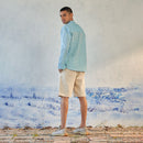 Cotton Kurta for Men | Blue | Textured