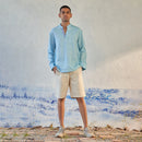 Cotton Kurta for Men | Blue | Textured