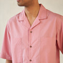 Cotton Light Pink Shirt for Men | Poplin | Patch Pockets