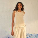 Cotton Poplin Co Ord Set for Women | Beige