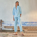 Cotton Co Ord Set for Women | Ice Blue