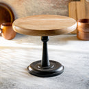 Wooden Cake Stand | Detachable | Brown & Black | 17 cm