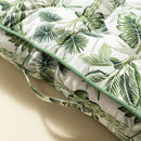 Cotton Floor Cushion for Sitting | Leaf Print | Green