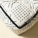 Cotton Floor Sitting Cushion | Tribal Boho Design | Black & White