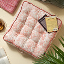 Cotton Floor Sitting Cushion | Tye-Dye Design | Coral Pink