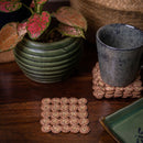 Crochet Coasters Set | Brown & Beige | Set Of 6