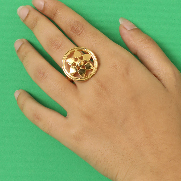 Brass Ring for Women | 18K Gold Plated | Jam