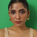 92.5 Silver Drop Earrings for Women | 18K Gold Plated | Trilochana