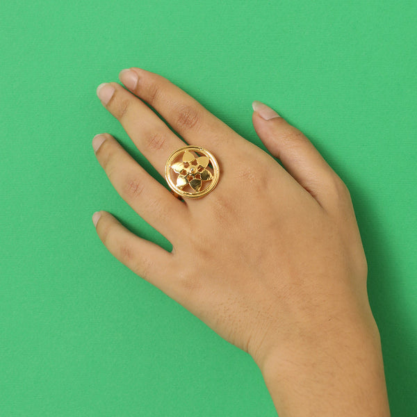 Brass Ring for Women | 18K Gold Plated | Jam