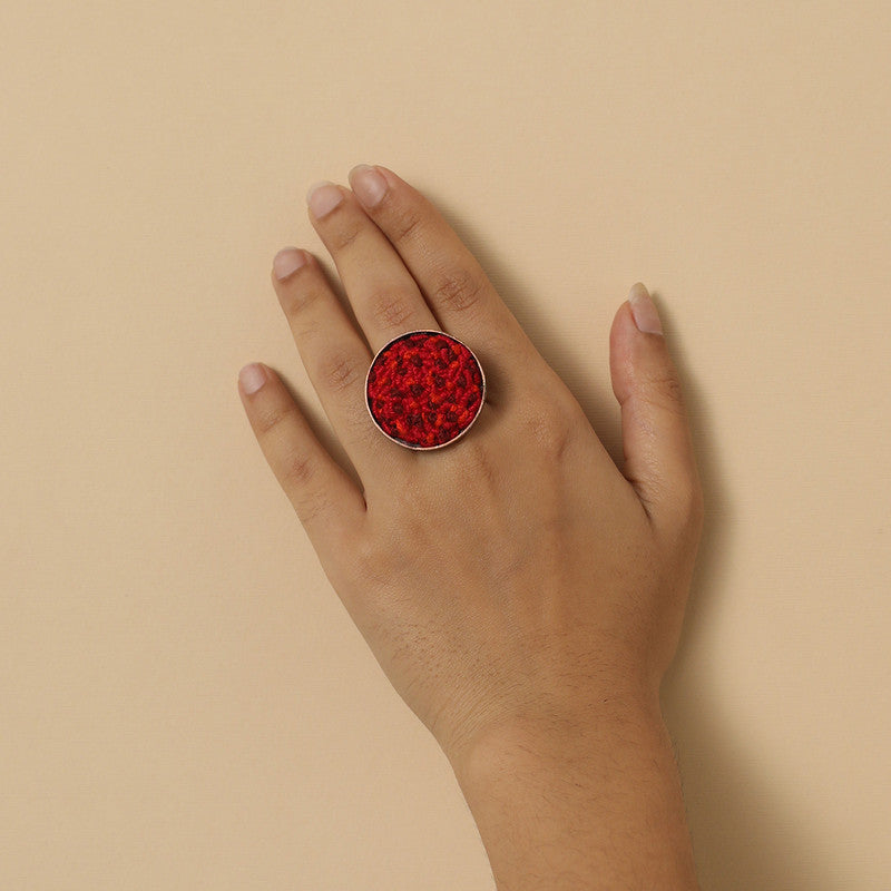 Copper Ring for Women | Embroidered