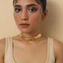 Brass Choker Necklace | 18K Gold Plated | Tersa