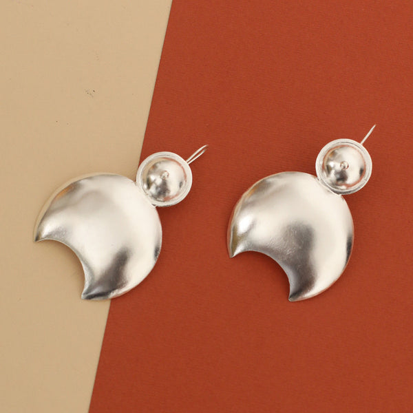 92.5 Silver Drop Earrings for Women | Crescent