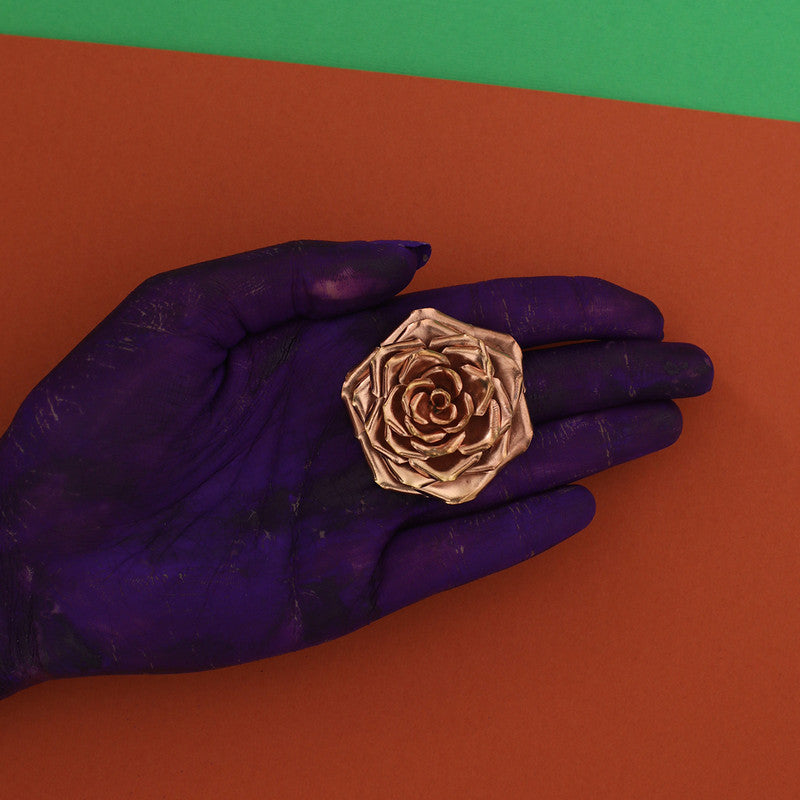 Copper Ring for Women | Rose Leaf