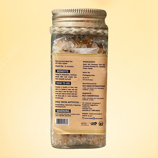 Calendula Vetiver Bath & Foot Salts | Helps In Relaxation | 120 g