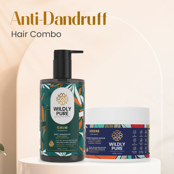 Anti Dandruff Shampoo & Hair Mask Combo | Dry Flaky Scalp | Set of 2